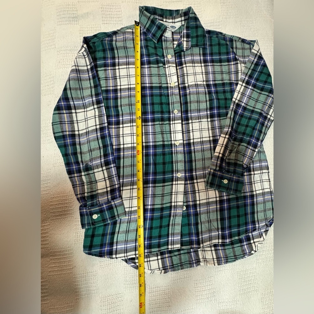 Old Navy Blue and Green Plaid Shirt women - Picture 8 of 8